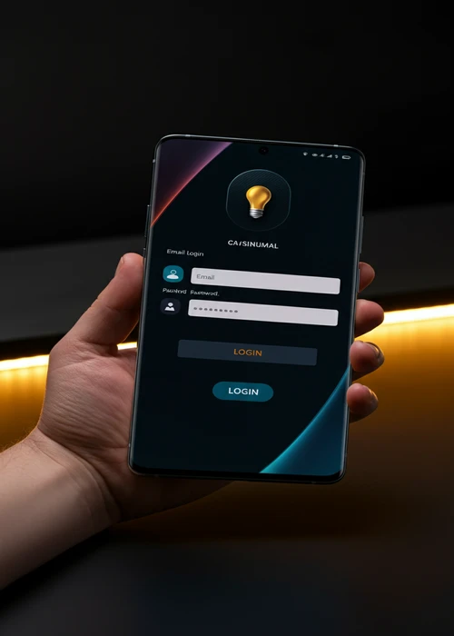 Screenshot der Anmeldeseite von Fatfruit Casino, die die Eingabefelder für E-Mail-Adresse und Passwort prominent anzeigt.